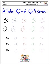 ö harfi çizgi çalışması